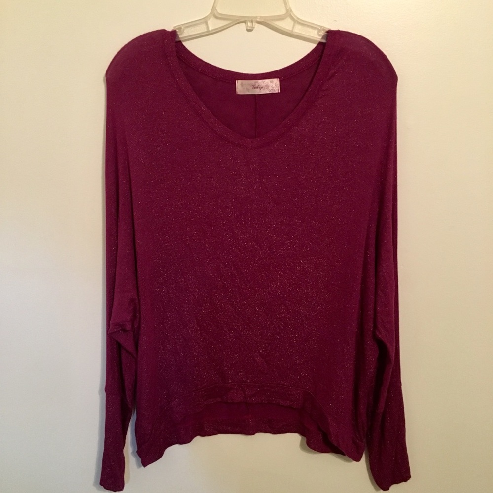 Fuchsia long sleeve shirt
